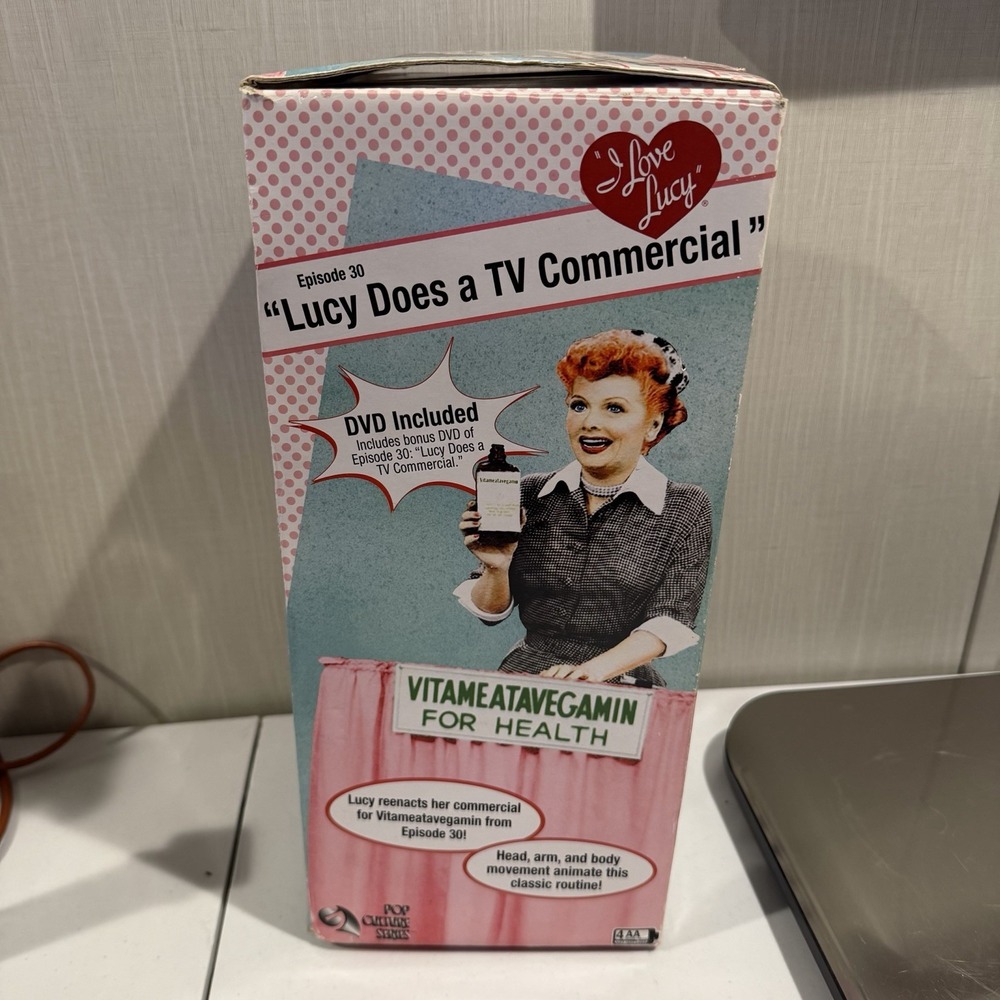 Gemmy Vtg Lucy Does a TV Commercial Animated Figure Voiced‎ W/DVD in Box - Picture 10 of 12